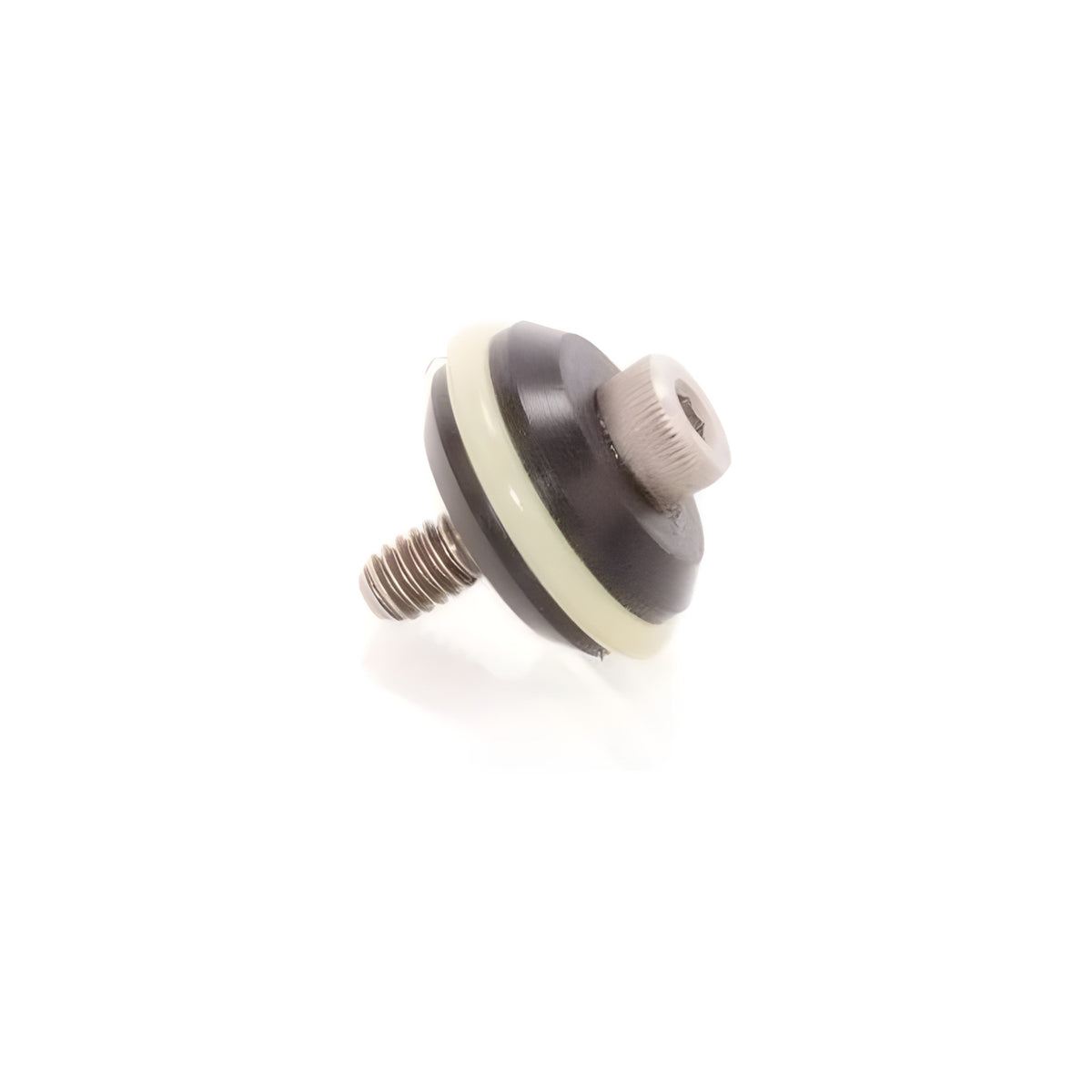 CenturionPro cam follower screw with black washer and light green ring.