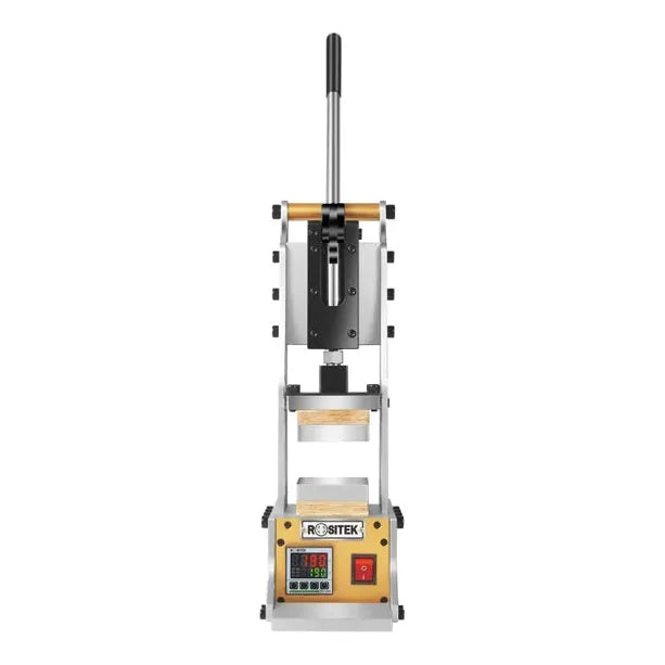 Rositik 2-ton manual rosin heat press machine with digital temp display and red power switch.