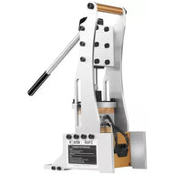 Rositek RMP2 2-ton manual rosin heat press machine with silver frame and gold handle.