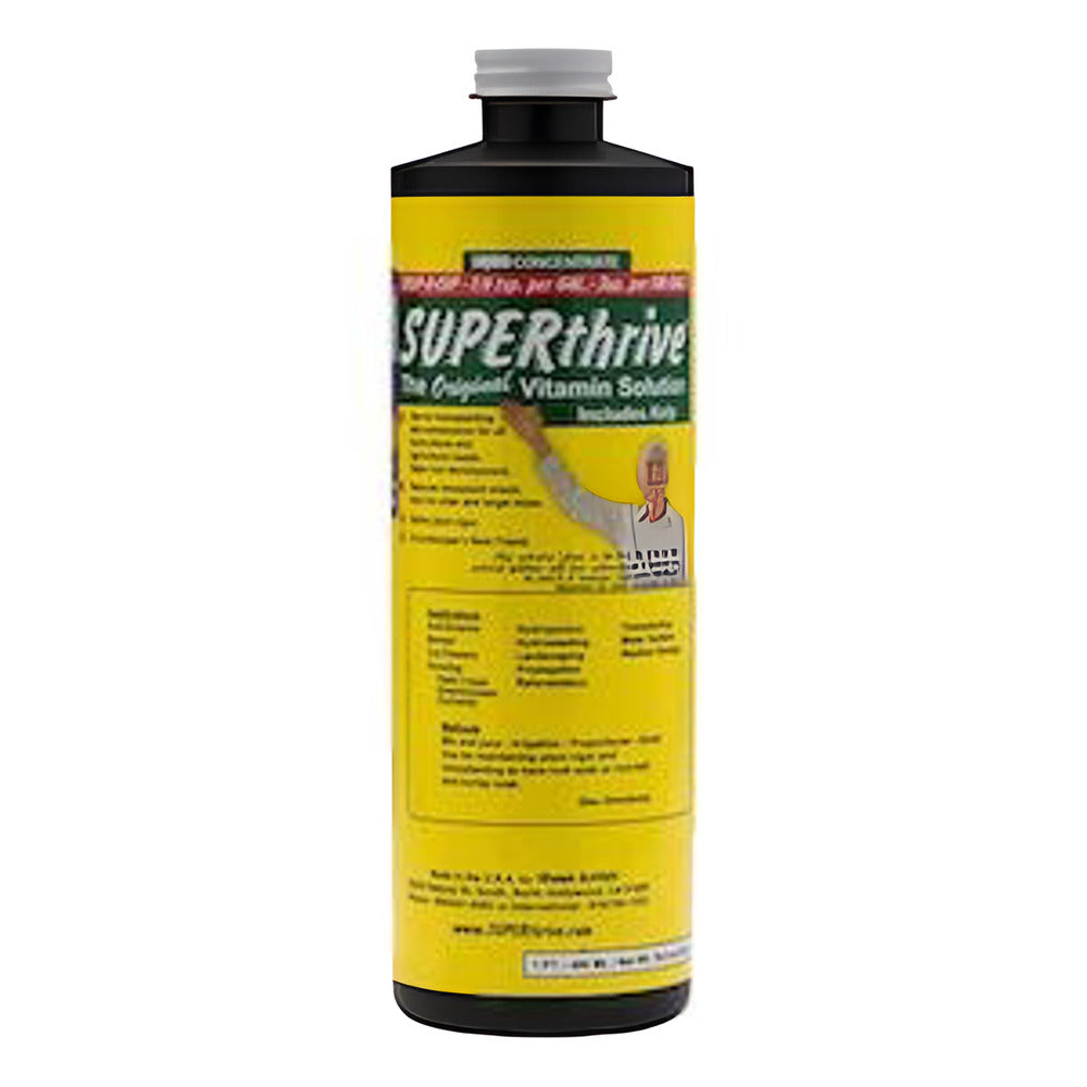 Yellow bottle of SUPERthrive liquid concentrate vitamin solution for plants.