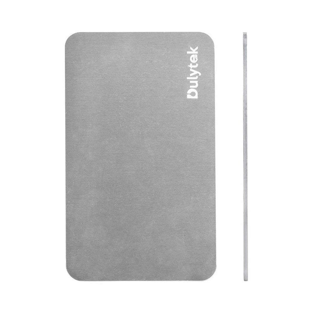 Dulytek 5" x 3" rosin cold plate, with logo, white background.