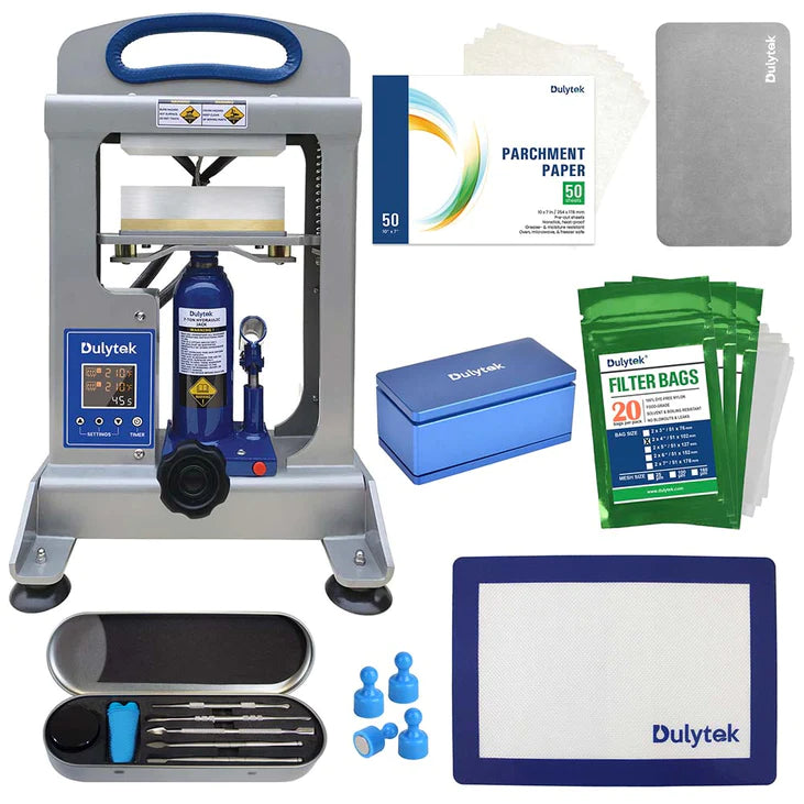 Dulytek Dulytek DHP7 7-Ton Hydraulic Rosin Heat Press and Accessories Bundle