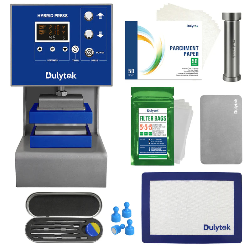 Dulytek Dulytek DW8000 4-Ton Hybrid Rosin Heat Press and Accessories Bundle