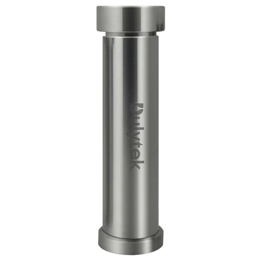 Dulytek stainless steel pre-press mold with "dulytek" logo, on white background.