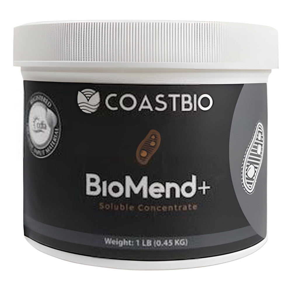 CoastBio BioMend+ Soluble Concentrate tub, 1 LB. Biologicals product.