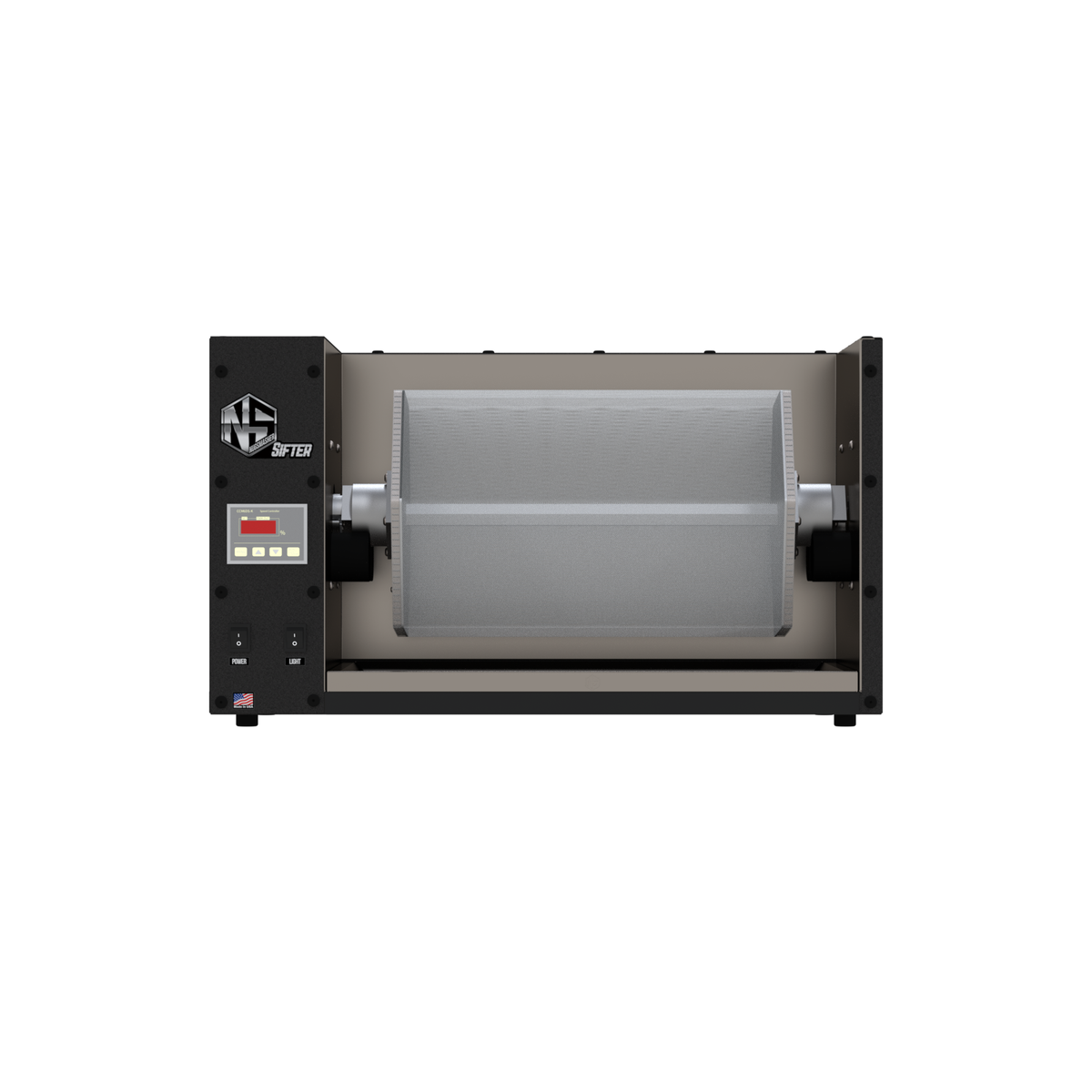 Industrial Nugsmasher NS Sifter Kief Extractor with digital display and controls.