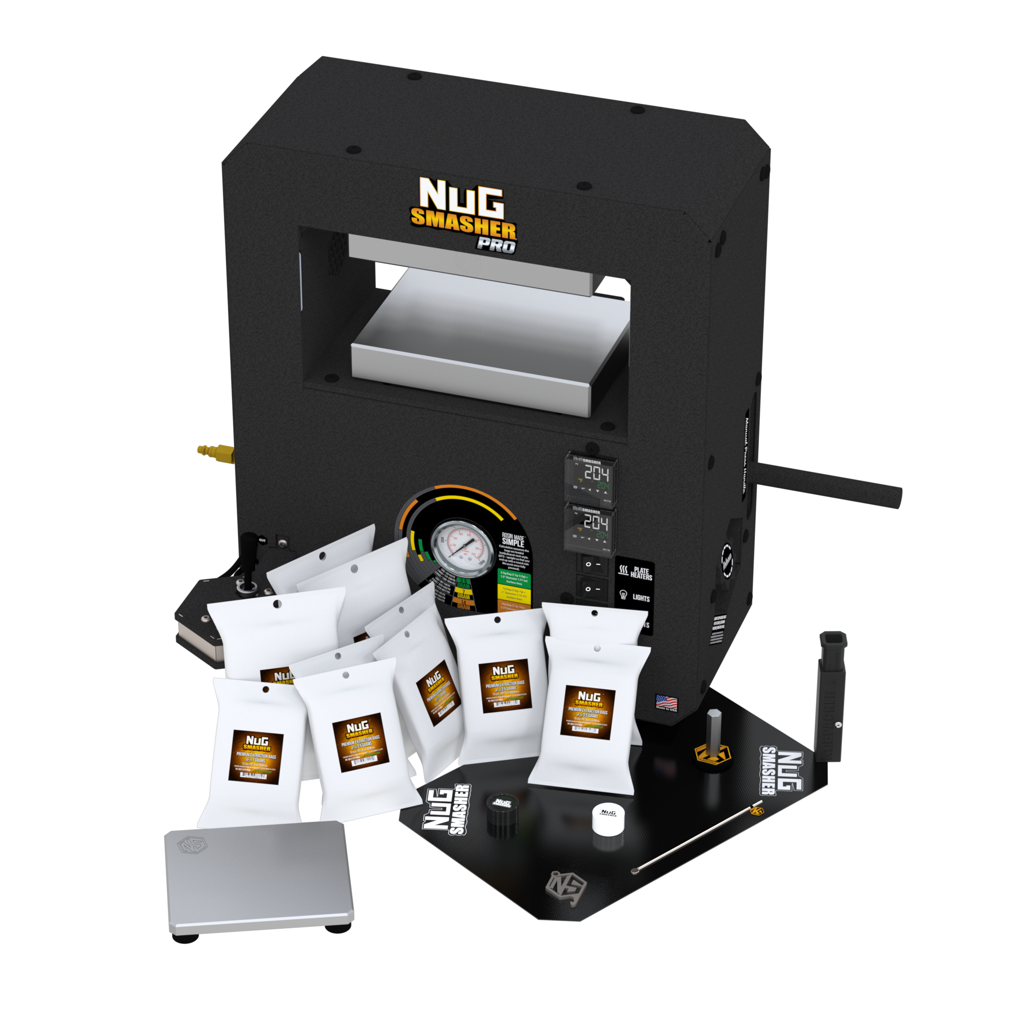 NugSmasher Pro 20 Ton Rosin Press Master Bundle