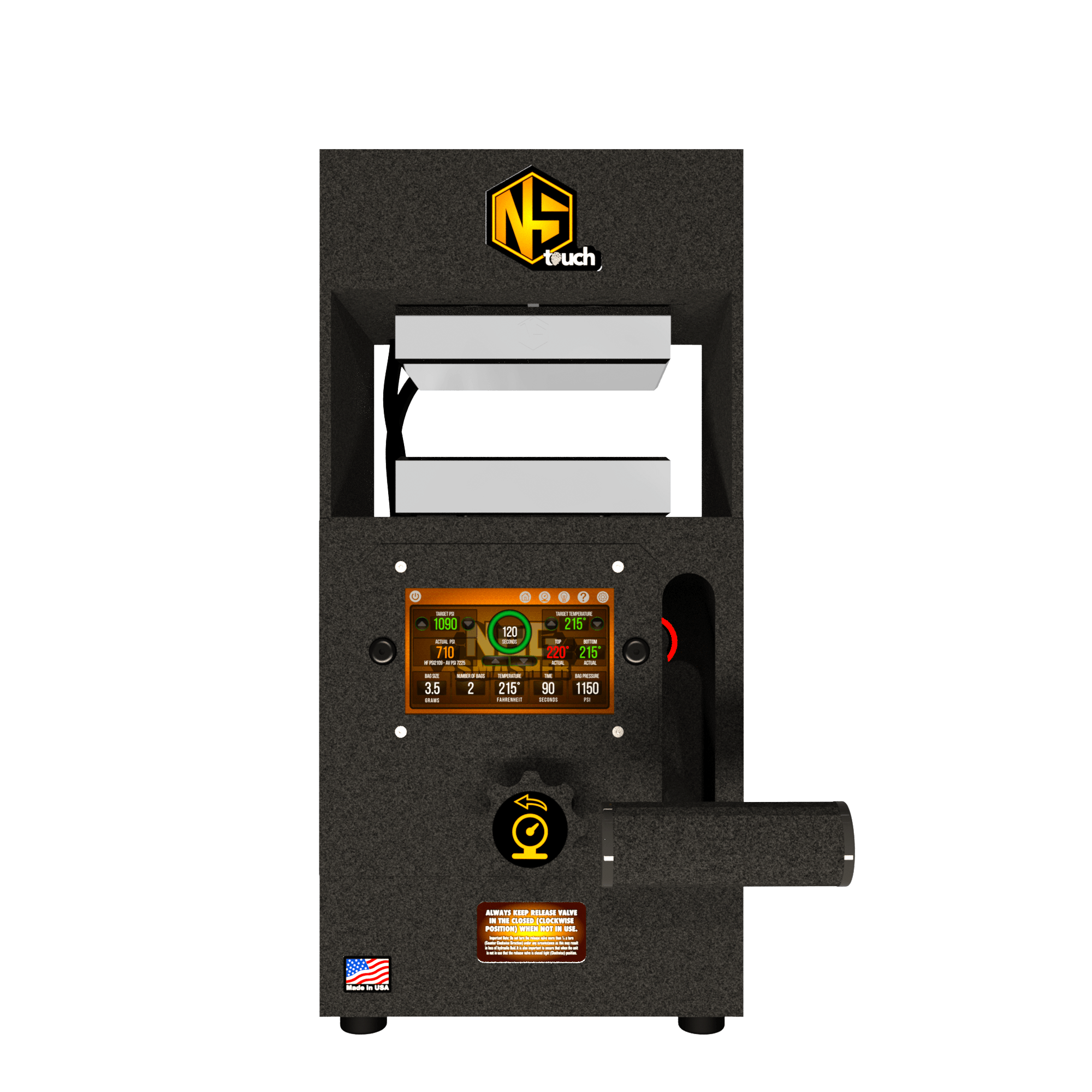 NugSmasher Touch 12 Ton Rosin Press