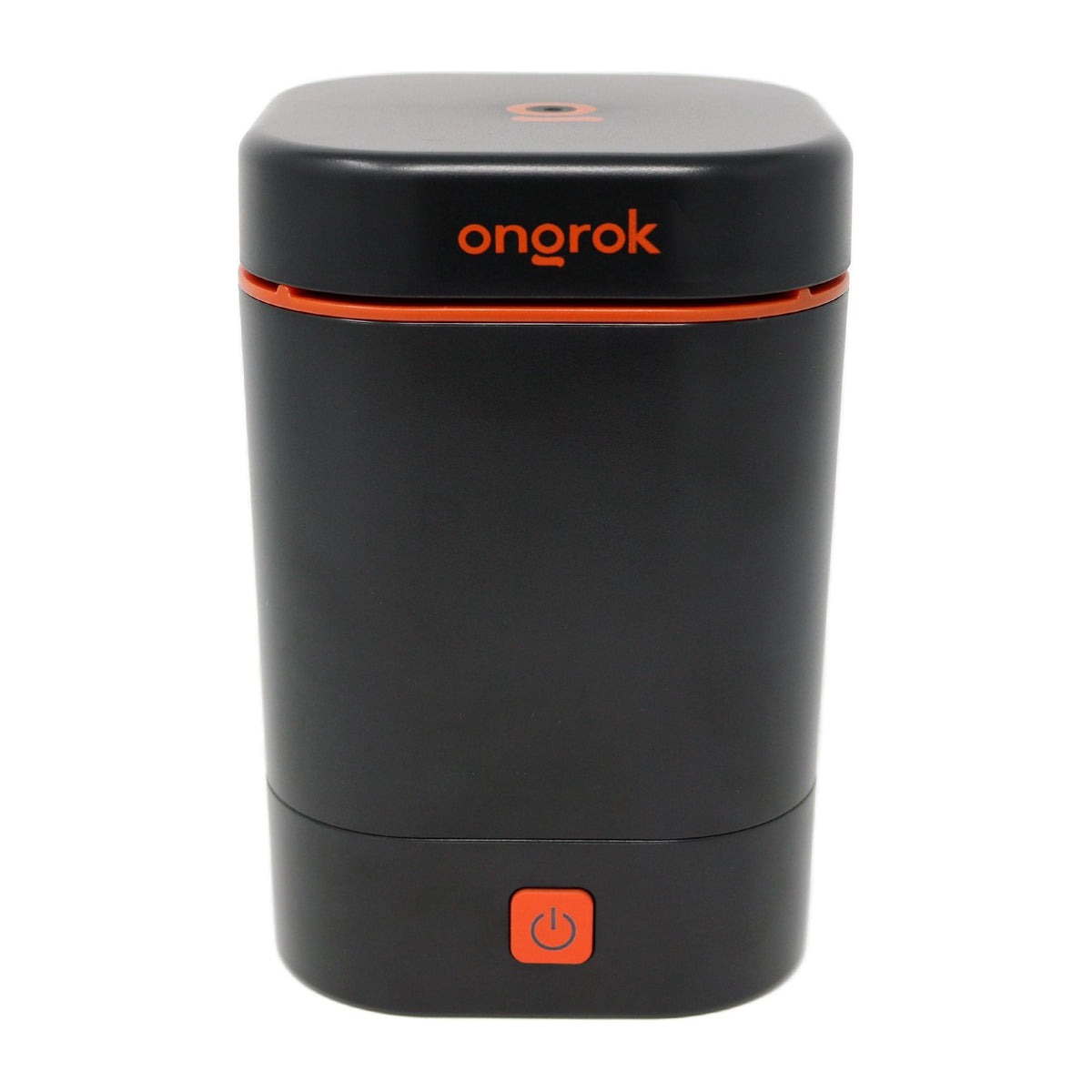 Black Ongrok decarboxylation machine with orange logo and power button on white background.