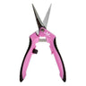 Piranha Pruner Trimming Scissors Pink Handle & Curved Stainless Steel Blade