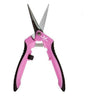 Piranha Pruner Trimming Scissors Pink Handle & Straight Stainless Steel Blade