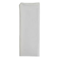 White premium filter bag, 2.5 x 6.5 inches.