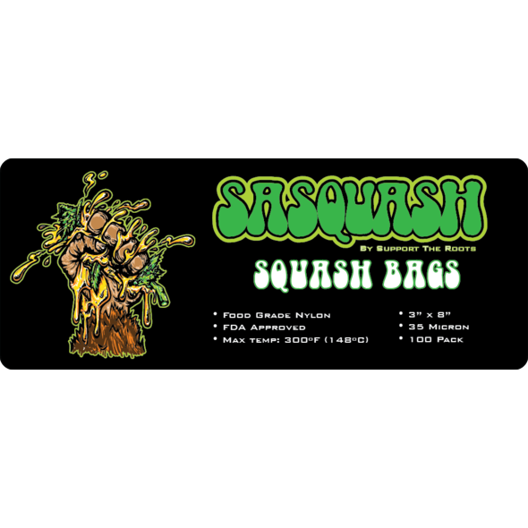 Sasquash 3&quot; x 8&quot; Squash Bags 100 Pack