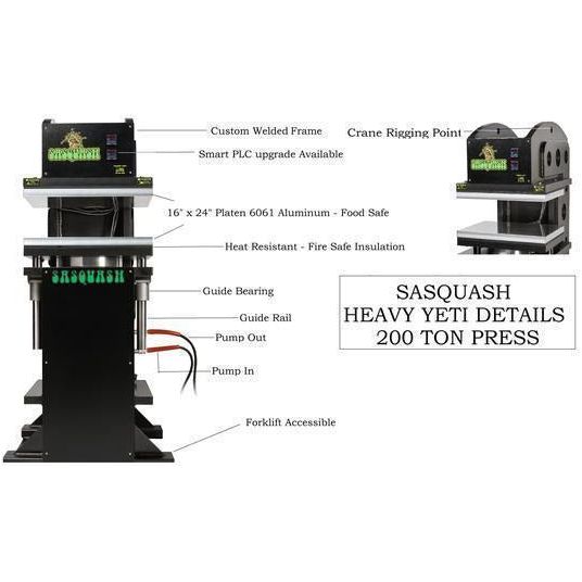 Sasquash Heavy Yeti 200 Ton Commercial Rosin Press