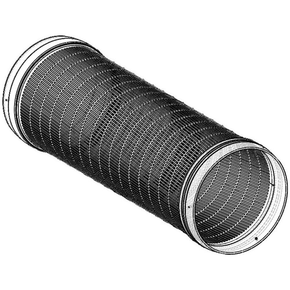 Black and white image of a cylindrical filter screen with a grid pattern.