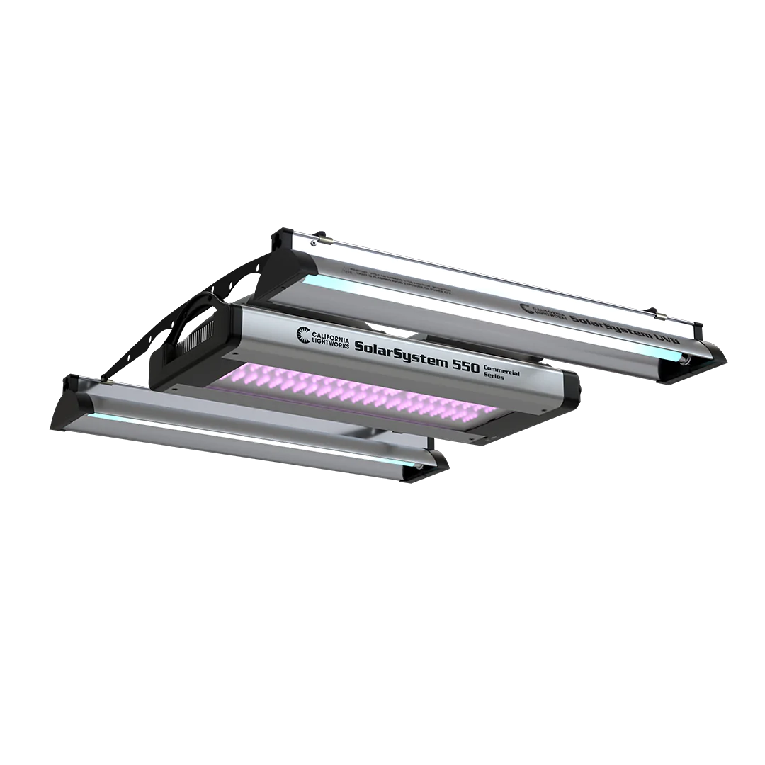 California Lightworks SolarSystem 550 UVB LED grow light, full spectrum, commercial series.