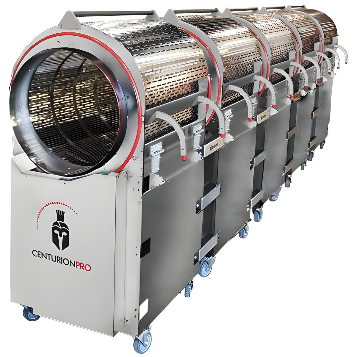 CenturionPro XL5 Commercial Wet/Dry Bud Trimmer Machine, stainless steel, wheeled.