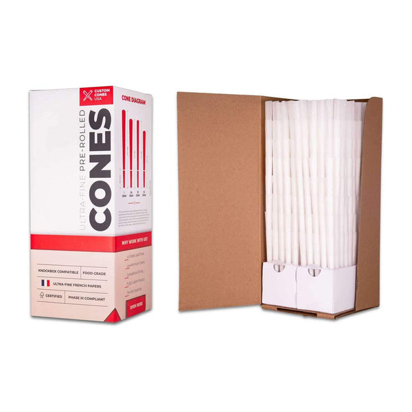 cigarette cones Custom Cones 109mm Refined White Pre-Rolled Cones (800 Pack)