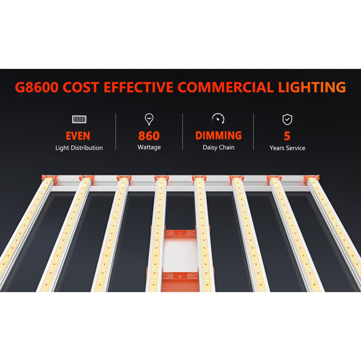 Trimleaf Spider Farmer G8600 Cost-effective Full Spectrum LED Grow Light