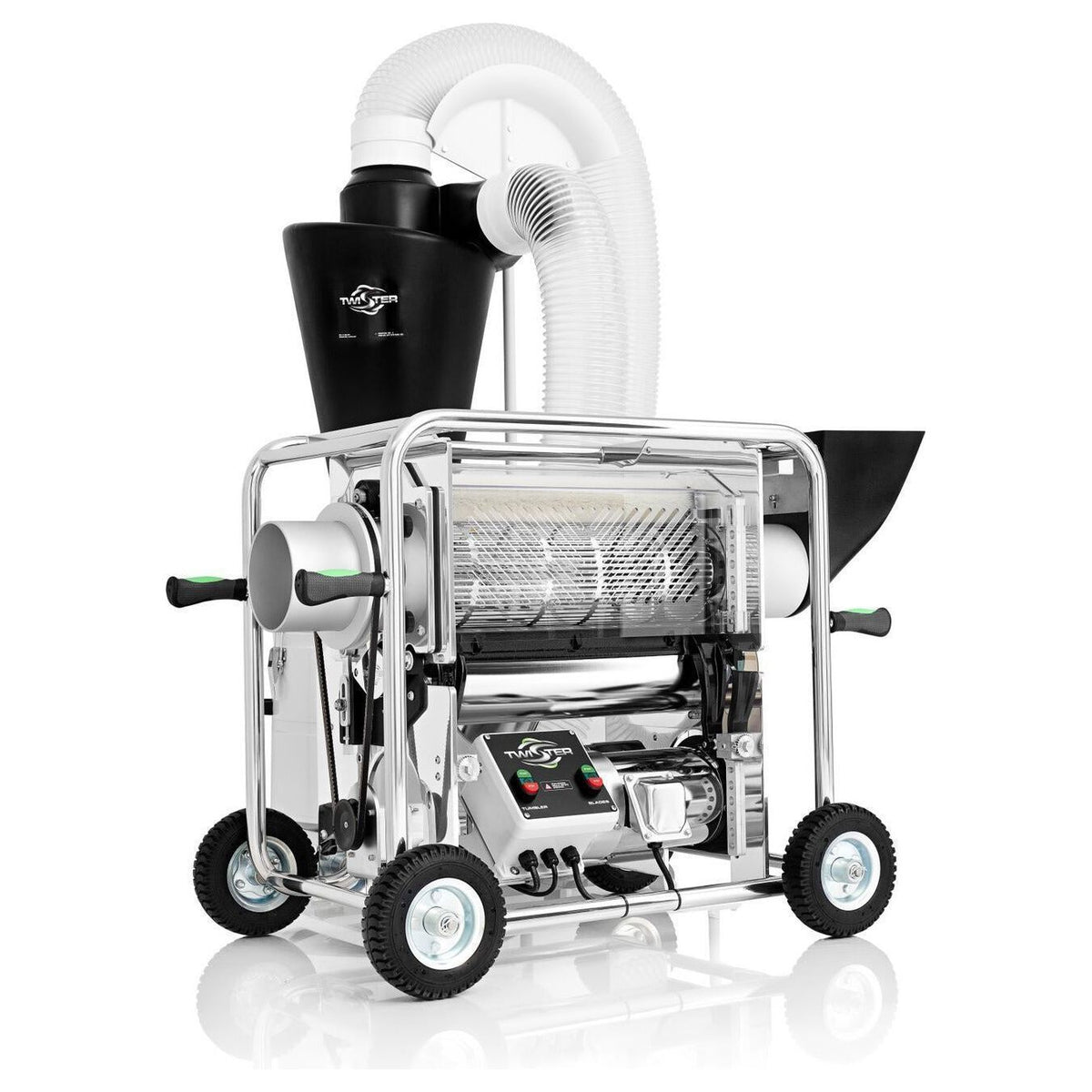 Twister T2 Trim Saver combo package with a stainless steel frame and black dust collector.